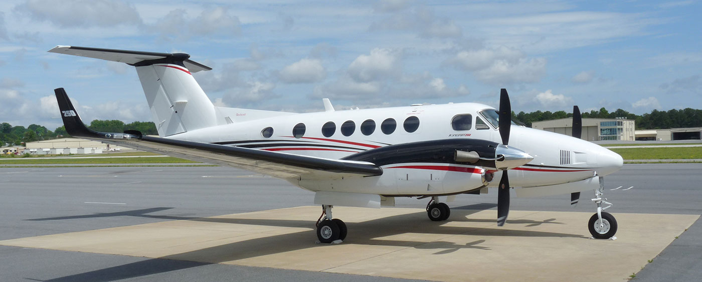 White Turboprop aircraft side view